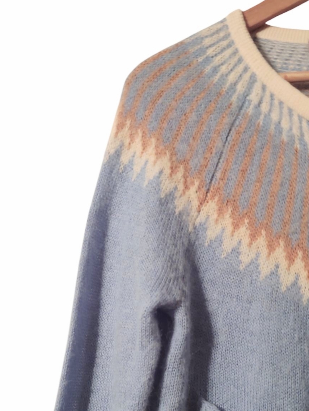 J Crew Alpaca Wool Gold Button Front Cardigan Fair Isle Crewneck Sweater - Picture 5 of 10